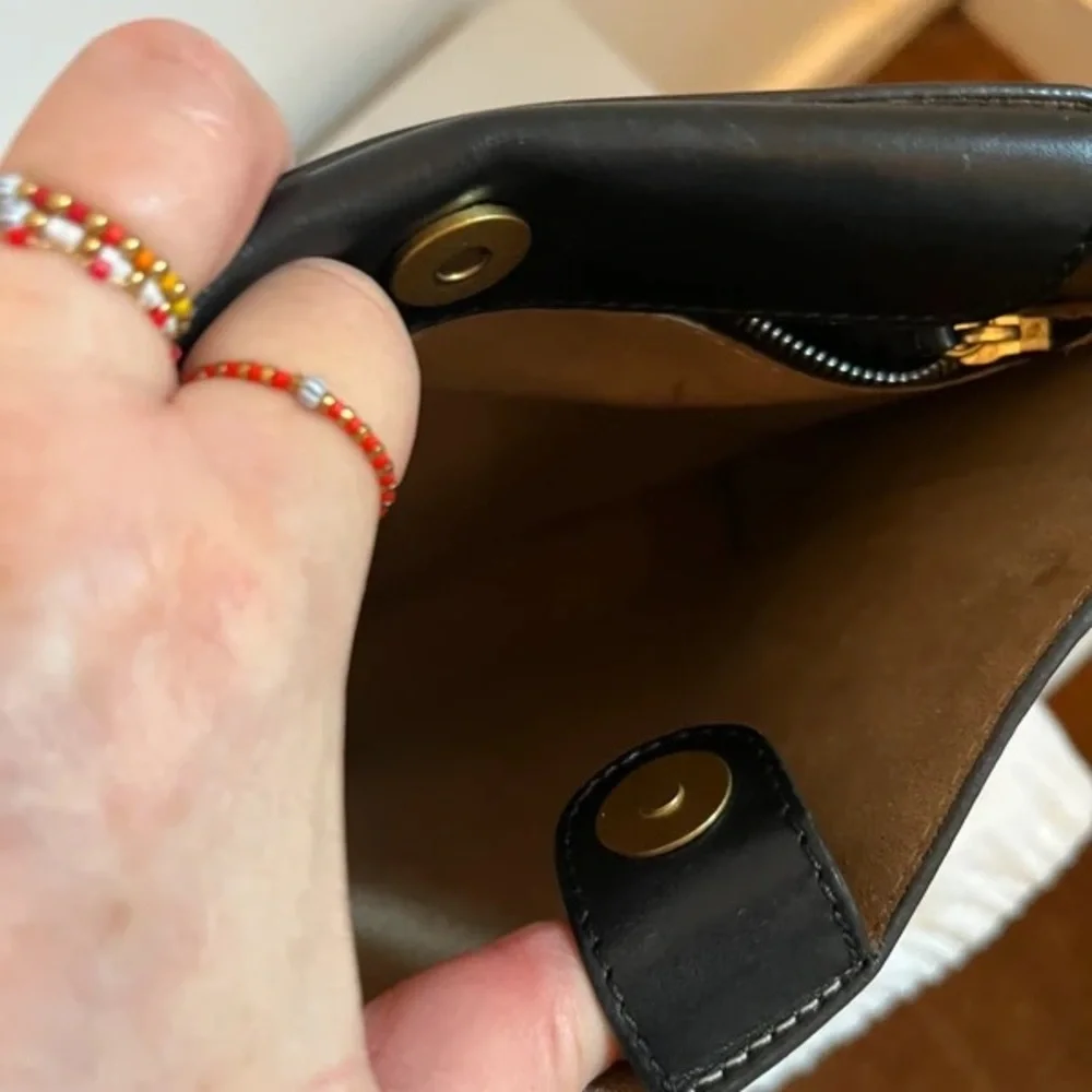 Isabel Marant Black Leather Saddle Bag with Gold StudTrim🖤💛 - Picture 6 of 9